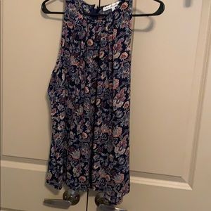 High neck paisley blouse